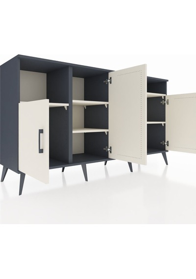 Kronos Konsol 5 Raflı 4 Kapaklı 176x59x99 Antrasit-aytaşı Antrasit-aytaşı