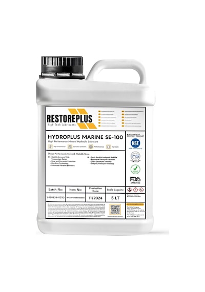 Restoreplus Hydroplus Marıne Se-100 Üstün Performanslı Sentetik Hidrolik Sıvısı 5 Lt