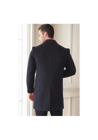 Plt8364 Dewberry Erkek Palto-düz Lacivert Düz Lacivert