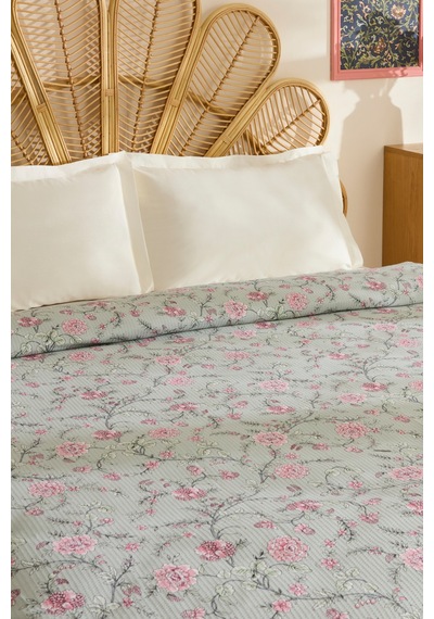 Karaca Home Nymira %100 Pamuk Çift Kişilik Tek Pike Mint Mint