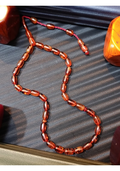 Anemore Collection Ateş Kehribar Tesbih Amber Renkli 10606551