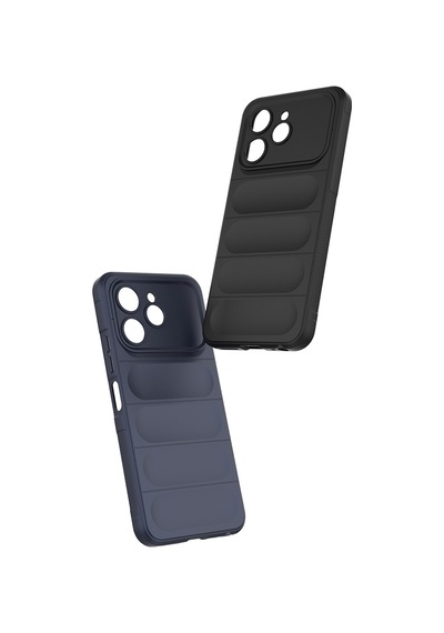 Tecno Spark 40 Kılıf Kamera Korumalı Esnek Silikon Parmak Şeritli Pazarplus Koyu Yeşil