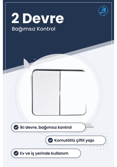 Lamba Anahtarı Komütatör Çiftli Anahtar İki Devreyi Bağımsız Kont