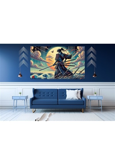 Ti-play Tetsuo 60x90cm Modern Samuray Pvc Çerçevesiz Tablo