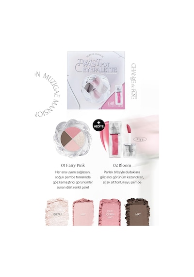 Muzıgae Mansıon Twist Pot Eye Palette 01 Fairy Pink