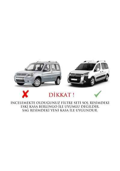 Citroen Berlingo 1.6 Hdi Euro 4 Yağ Bakım Filtre Seti (2008-2012)