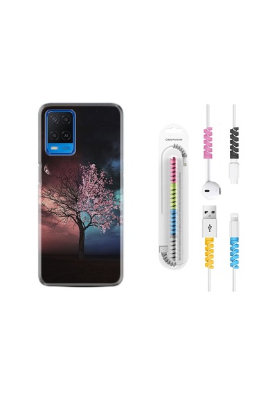 Oppo A54 Kılıf Kablo Koruyuculu Heaven Tree 1859