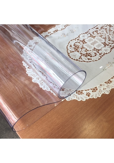 Şeffaf Pvc 3.5 MM Kalın Masa Örtüsü Kaymaz Kaydırmaz Koruyucu
