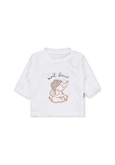 Albimini Minidamla Filli Nakış Patikli 2li 1-6 Ay Pijama Takımı - Ekru