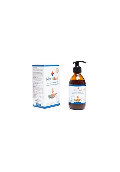 Matt Barf Kedi Köpekler Için Norveç Somon Balık Yağı Omega 3, Omega 6, Dha, Epa 250 Ml