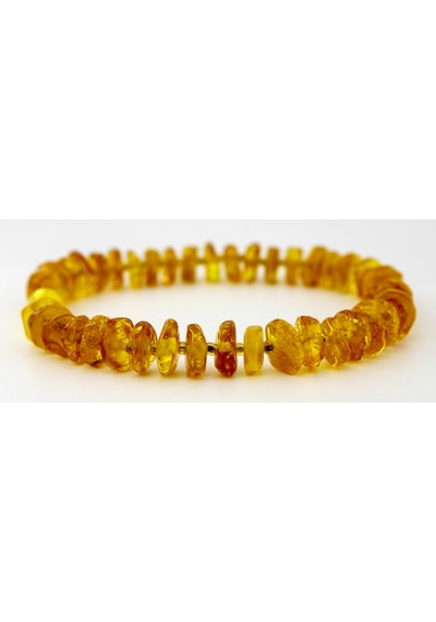 Kehribar Bileklik Amorf Tasarım Ambergold Blk23-97 Çok Renkli