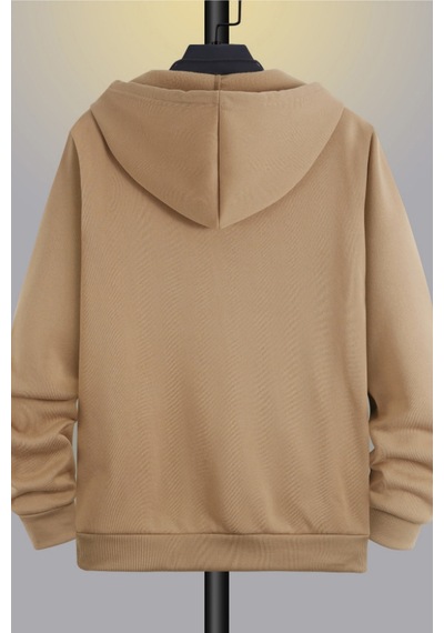 Cool Tarz Unisex Relax Fit Rahat Kesim Pamuklu İçi Polarlı Çift Cepli Fermuarlı Vizon Kapüşonlu Sweatshirt Vizon Vizon Cool Tarz Unisex Relax Fit Rahat Kesim Pamuklu İçi Polarlı Çift Cepli Fermuarlı Vizon Kapüşonlu Sweatshirt Vizon Vizon