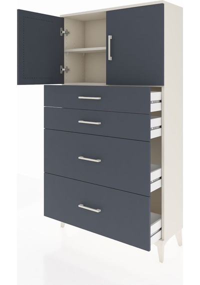 Arges Dolap 2 Raflı 4 Çekmeceli 2 Kapaklı 88x30x163 Aytaşı-an... Aytaşı Arges Dolap 2 Raflı 4 Çekmeceli 2 Kapaklı 88x30x163 Aytaşı-an... Aytaşı