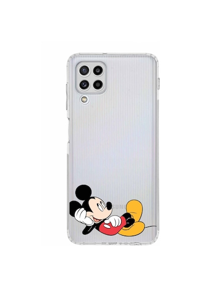Samsung Galaxy Uyumlu M32 Kamera Korumalı Kapak Mickey Mouse Tasarımlı Şeffaf Kılıf Şeffaf
