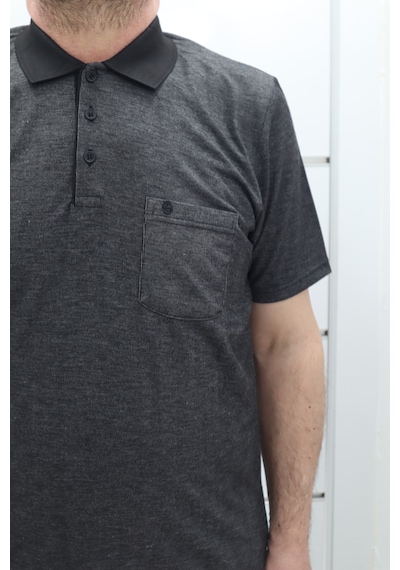 Becces Dmctekstil Erkek 002 Çizgili Klasik Kesim Rahat Kalıp Tek Cepli Polo Yaka T-shirt Siyah Becces Dmctekstil Erkek 002 Çizgili Klasik Kesim Rahat Kalıp Tek Cepli Polo Yaka T-shirt Siyah