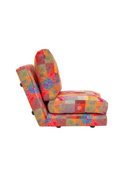 Pafu Taida Tekli Katlanır Yataklı Uzanma Koltuğu Patchwork Turuncu