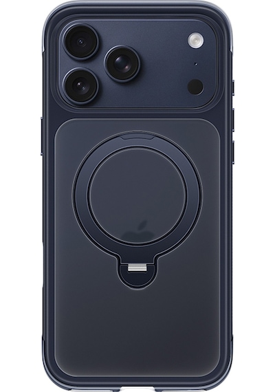 Apple iPhone Uyumlu  17 Pro Max Kılıf Wiwu As-203 Aeroshield Ultra Serisi M-safeli Airbagli Standlı Kapak Lacivert