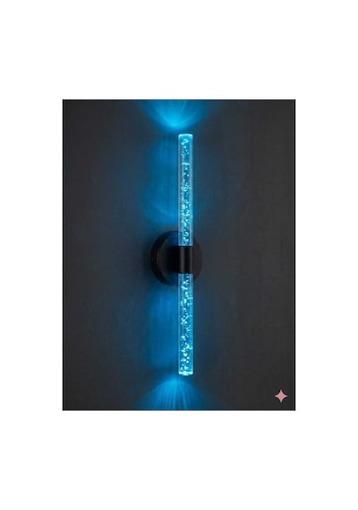 Bubbleflux Medium 40 Cm Modern Tasarım Led Aplik - Duvar Lambası - Siyah - Elektrikli - Rgb Kumandalı Çok Renkli