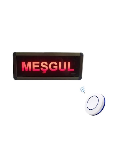 Sanec Masaüstü Kumandalı Kumandalı Meşgul Tabelası Kasa Ölçüsü: 12x30 Cm