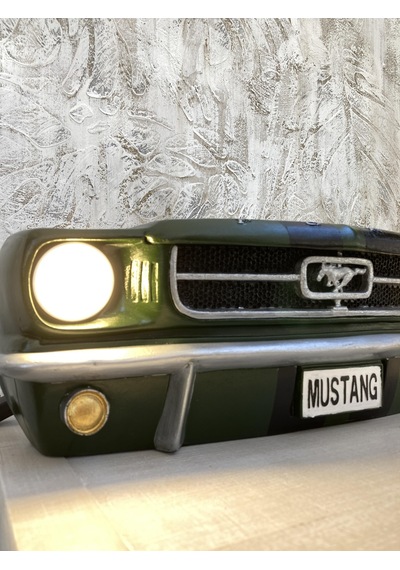 Işıklı Mustang Duvar Obje Araba ,haki