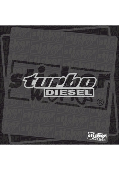 Turbo Diesel Sticker Gümüş Gri