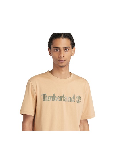 Timberland Camo Linear Logo Erkek Tişört Tb0a5unfeh31 Şampanya