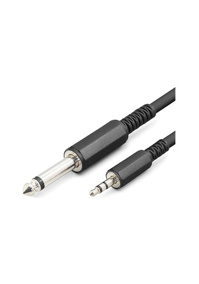 6.35mm To 3.5mm Gitar Kablosu 5 M - Siyah Hdx1078 Evimdeyokyok