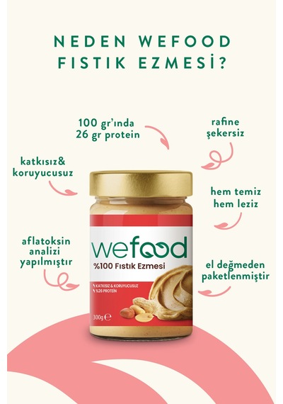 %100 Fıstık Ezmesi 300 Gr