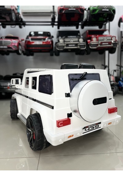 Brabus Özel Plaka Hediyeli Akülü Araba 0-6 Yaş Uzaktan Kumandalı Beyaz