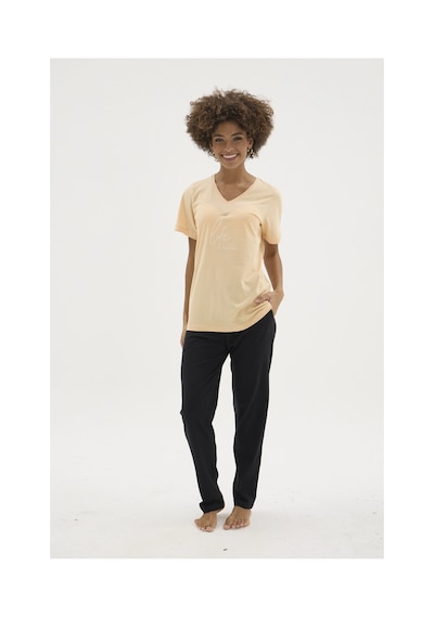 Moda Dua Kocabey Kkt-26152k Kadın V Yaka Pijama Takımı SOMON