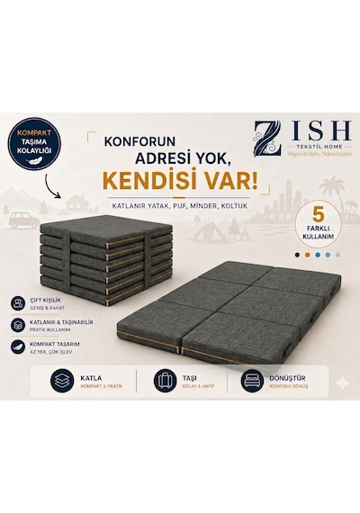 Flexa Gri 7 Cm Katlanır Sünger Yatak Yer Yatağı, Misafir Yatağı Puf, Koltuk, Şilte Ve Minder Kullanımı Taşıma Kulplu Fermuarlı Yıkanabilir Keten Kılıf 24 Dns Orta Sert Sünger Çift Kişilik Flexa Gri 7 Cm Katlanır Sünger Yatak Yer Yatağı, Misafir Yatağı Puf, Koltuk, Şilte Ve Minder Kullanımı Taşıma Kulplu Fermuarlı Yıkanabilir Keten Kılıf 24 Dns Orta Sert Sünger Çift Kişilik