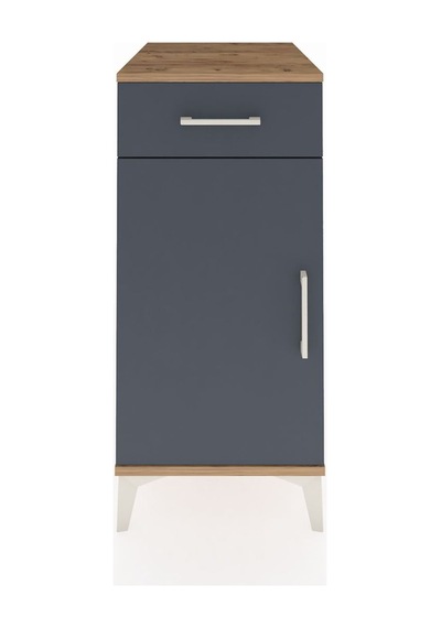 Kronos Komodin Tek Raflı Tek Çekmeceli Tek Kapaklı 44x59x96 Çam-antrasit Atlas Çam