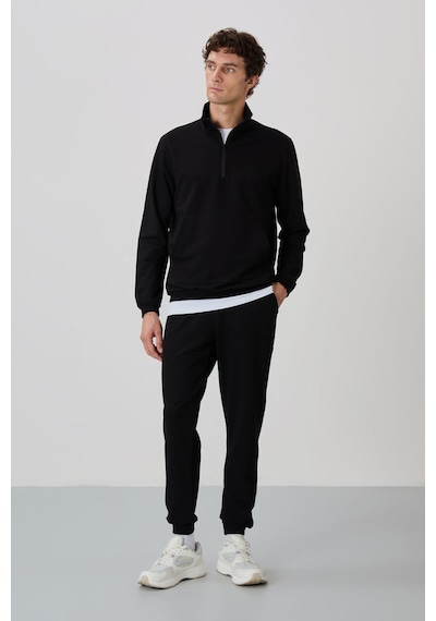 Tommy Life Herbert Siyah Dik Yaka Eşofman Takım - 85233 Siyah