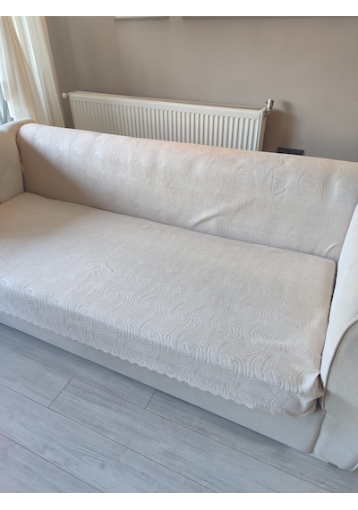 Koltuk Örtüsü Kaymaz 170x210 Gofreli Açık Bej