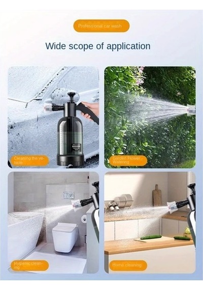 Turcoshop11 Araç Yıkama İçin Rüzgara Dayanıklı 2l Yüksek Basınçlı Köpük Püskürtme Şişesi