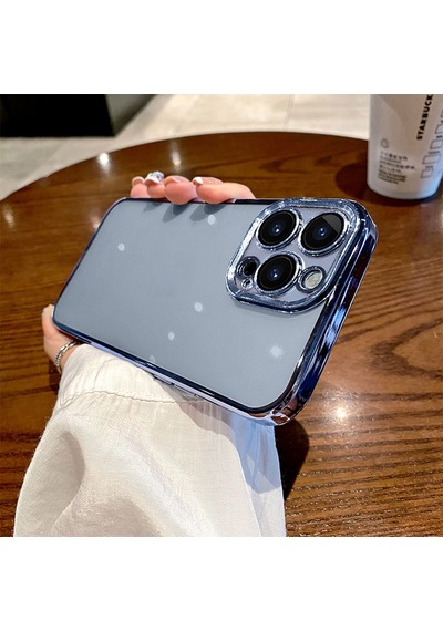 Net Koruyucu Mobil Aksesuar İçin Şok Geçirmez Tasarıma Sahip Dayanıklı Şeffaf Telefon Kasası Blue