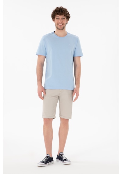 U.S. Polo Assn. Erkek Regular Fit Bisiklet Yaka Mavi Basic Tişört 50305924-VR003