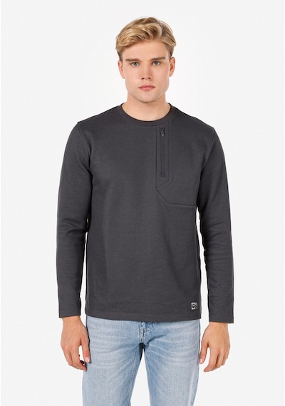 Colin's Colins Regular Fit Yuvarlak Yaka Düz Erkek Antrasit Uzun Kol Tişört Cl1070971 Q1.v2 Ant Antrasit