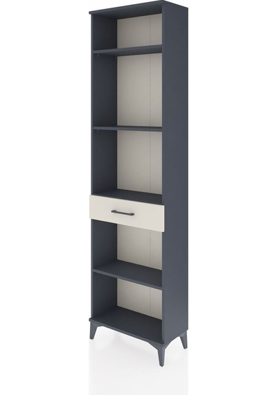 Arges Dolap 4 Raflı Tek Çekmeceli 60x30x221 Antrasit-aytaşı Antrasit