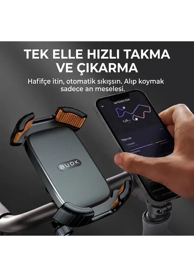 Motosiklet Telefon Tutucu, Dikiz Aynası Montajlı, 360 2 Mixed