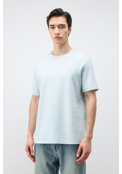 Antioch Regular Fit Basic Erkek T-shirt Bebe Mavisi