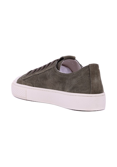 Shoetyle - Hakiki Süet Deri Yeşil Renk Erkek Sneaker - 666-0386 -1578