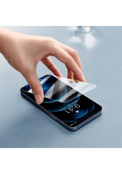 Baseus Apple Uyumlu   iPhone 12 Pro Max 6.7 0.3Mm Hd Anti-Drop Tempered Kırılma Şeffaf