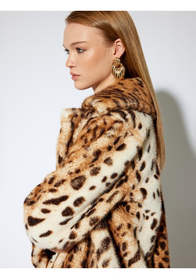 Koton Koton X Melis Ağazat - Leopar Desenli Peluş Kaban Kruvaze Düğmeli Cepli Deve Tüyü Desenli 5wak00249ew Camel Desenli Camel Koton Koton X Melis Ağazat - Leopar Desenli Peluş Kaban Kruvaze Düğmeli Cepli Deve Tüyü Desenli 5wak00249ew Camel Desenli Camel
