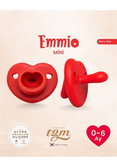 Tgm Baby Ultra Premium Silikon Kalpli Emzik Mini Kırmızı