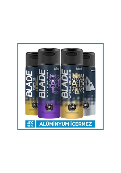 Blade Erkek Sprey Deodorant Karma Set 4 x 150 ML