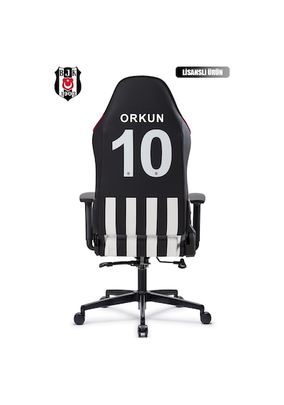Fanchair X Beşiktaş Çubuklu Lisanslı Oyuncu Koltuğu-34 Siyah