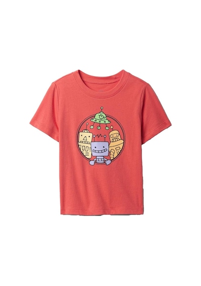 Gap V-bf Ss Gr Tee T-shirt - 703624-9976 Pembe