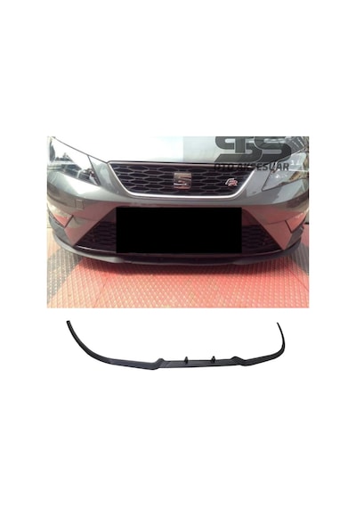 Seat Leon mk3 Cupra R Uyumlu Ön Lip Mat Siyah Ön Tampon Lip (Sts Oto Aksesuar) (01)