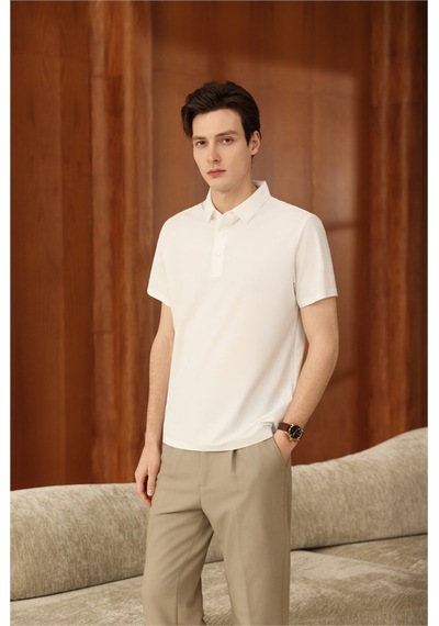 New Performance Premium Polo T-shirt 82% Nylon 18% Spandex Beyaz
